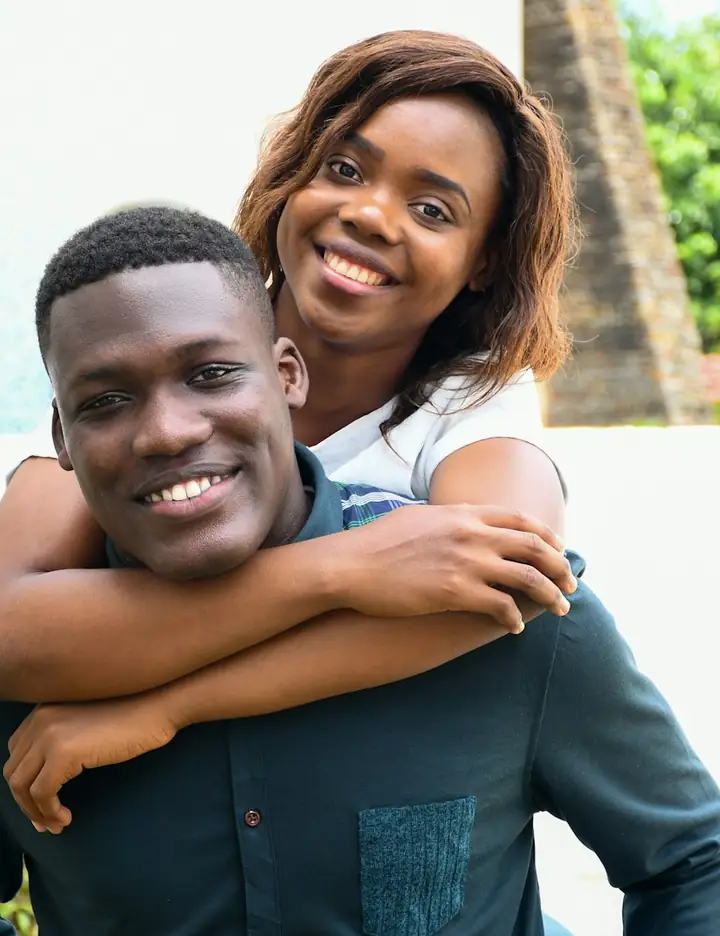 A smiling couple